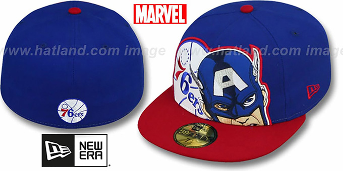 76ers 'HERO-HCL' Royal-Red Fitted Hat by New Era