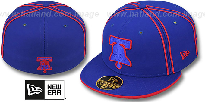 76ers 'HWC CHALKLINE' Royal-Red Fitted Hat by New Era