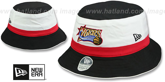 76ers 'HWC CRADER II' Bucket Black Hat by New Era