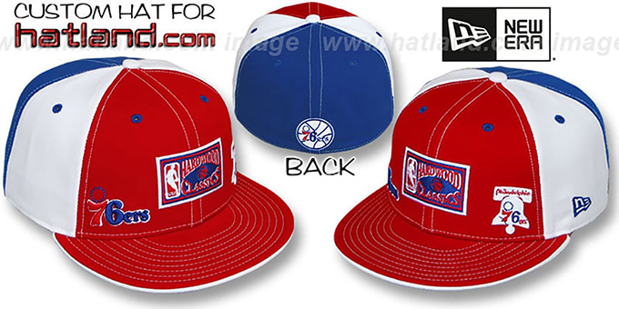 76ers 'HWC TRIPLE THREAT' Red-White-Royal Fitted Hat by New Era