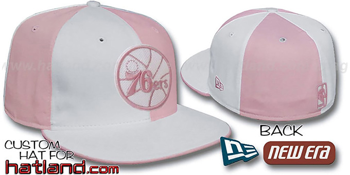 76ers HW 'PINWHEEL' White-Pink Fitted Hat by New Era