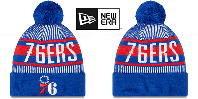 76ers 'STRIPED' Knit Beanie Hat by New Era