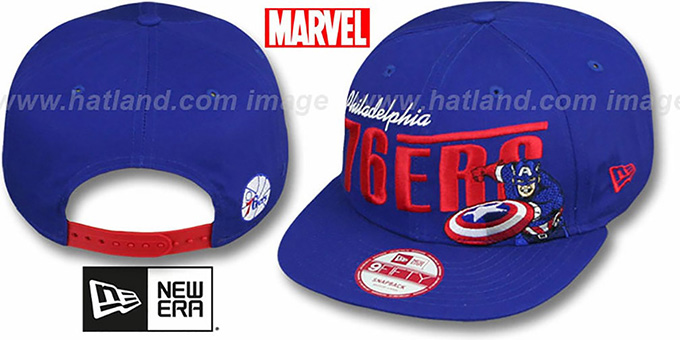 76ers 'TEAM-HERO SNAPBACK' Royal Hat by New Era