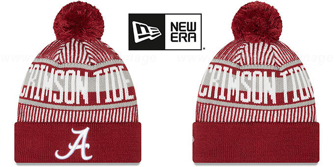 Alabama 'STRIPED' Knit Beanie Hat by New Era