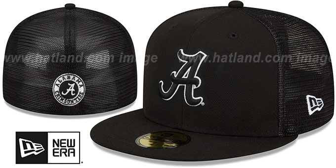 Alabama 'TEAM-BASIC TRUCKER' Black-White Fitted Hat by New Era