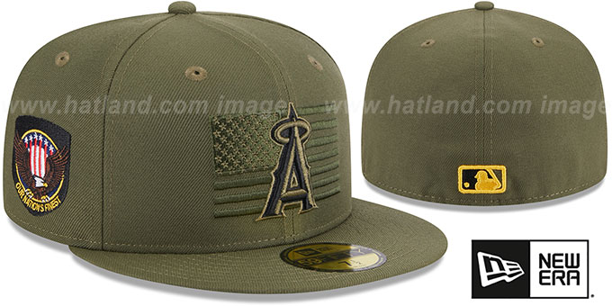 Angels 2023 ARMED FORCES 'STARS N STRIPES' Hat by New Era