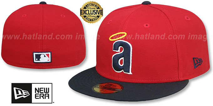 Angels 'COOPERPACK' Red-Navy Fitted Hat by New Era