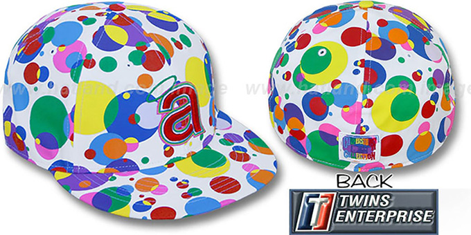 Angels 'GUMBALL' White-Multi Fitted Hat by Twins