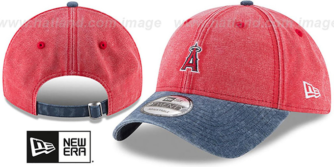 Angels 'GW RUGGED CANVAS STRAPBACK' Red-Navy Hat by New Era