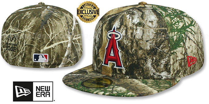 Angels 'MLB TEAM-BASIC' Realtree Camo Fitted Hat by New Era