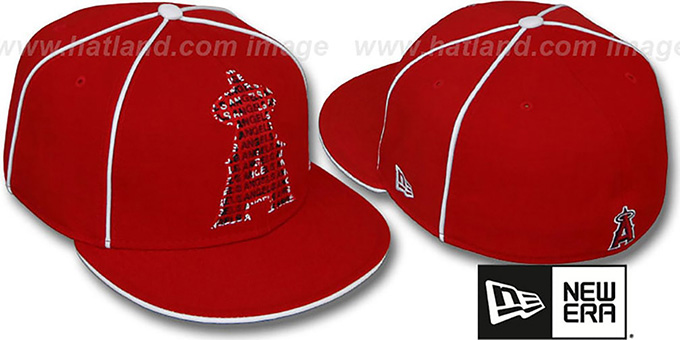 Angels 'REPEAT BIG-ONE' Red Fitted Hat by New Era