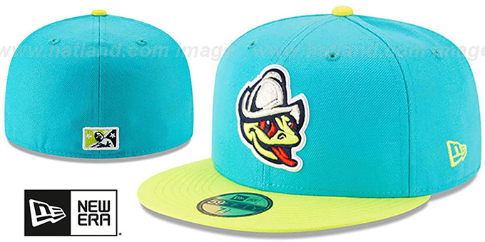 Aquasox 'COPA' Turquoise-Yellow Fitted Hat by New Era