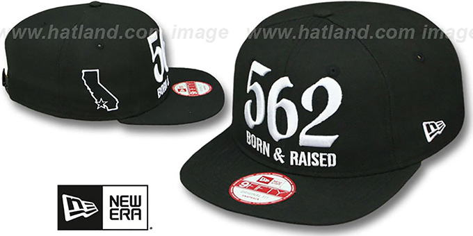 Area Code '562 BORN-N-RAISED SOCAL SNAPBACK' Black Hat by New Era