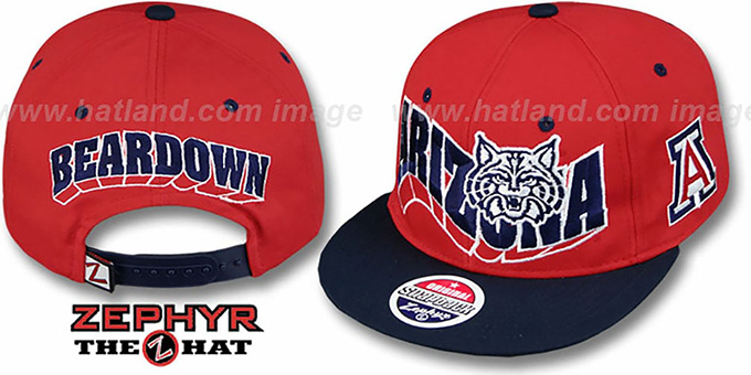 Arizona '2T FLASHBACK SNAPBACK' Red-Navy Hat by Zephyr