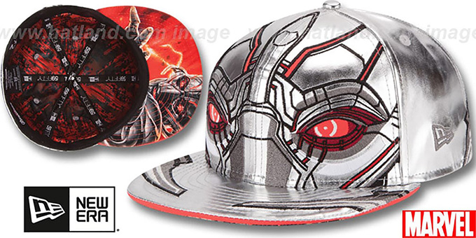 Armor Ultron 'CHARACTER FACE' Silver Fitted Hat by New Era