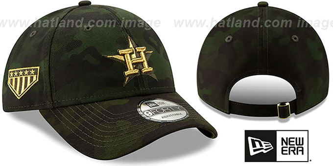 Astros 2019 ARMED FORCES 'STARS N STRIPES STRAPBACK' Hat by New Era