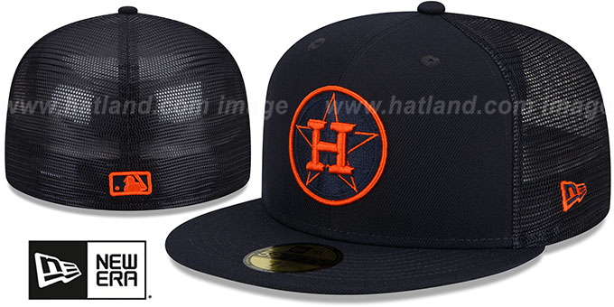 Astros 'BATTING PRACTICE TRUCKER' Navy Fitted Hat by New Era