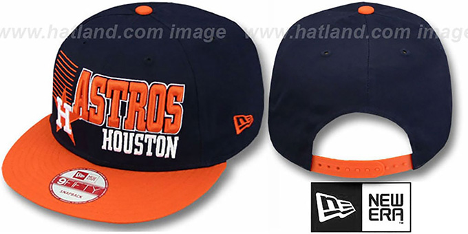 Astros '2T COOP BORDERLINE SNAPBACK' Navy-Orange Hat by New Era