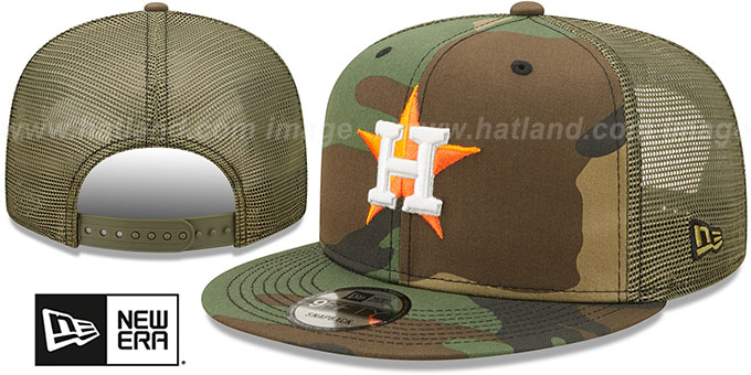 Astros 'ARMY CAMO TRUCKER' Hat by New Era