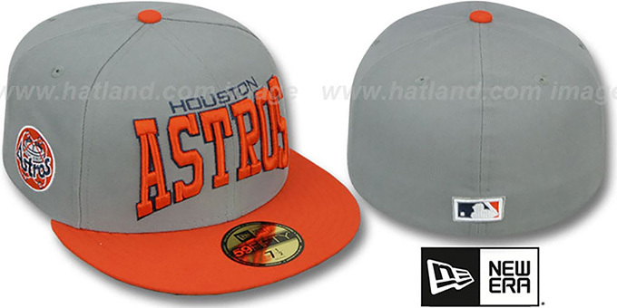 Astros COOP 'PRO-ARCH' Grey-Orange Fitted Hat by New Era