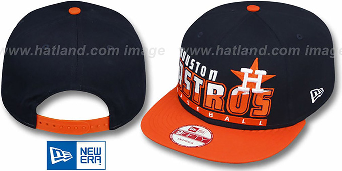 Astros COOP 'SLICE-N-DICE SNAPBACK' Navy-Orange Hat by New Era