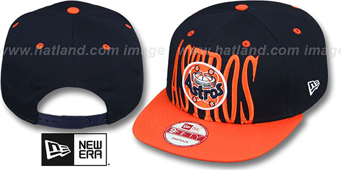 Astros COOP 'STEP-ABOVE SNAPBACK' Navy-Orange Hat by New Era