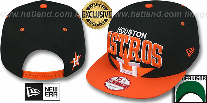 Astros COOP 'SUPER-LOGO ARCH SNAPBACK' Black-Orange Hat by New Era