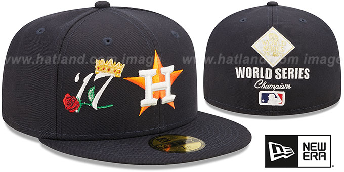 Astros 'CROWN CHAMPS' Navy Fitted Hat by New Era