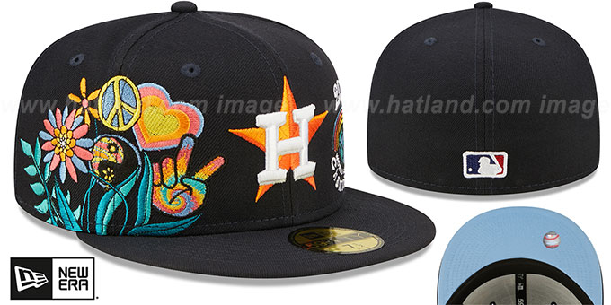 Astros 'GROOVY' Navy Fitted Hat by New Era