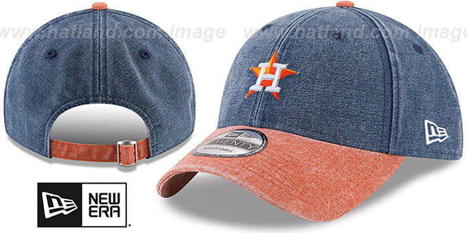 Astros 'GW RUGGED CANVAS STRAPBACK' Navy-Orange Hat by New Era