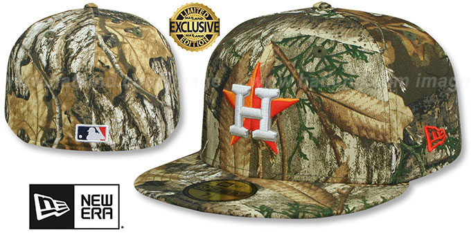 Astros 'MLB TEAM-BASIC' Realtree Camo Fitted Hat by New Era