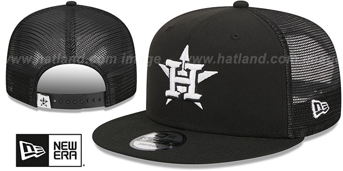 Astros 'TEAM-BASIC TRUCKER SNAPBACK' Black-White Hat by New Era