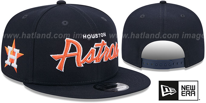 Astros 'TEAM-SCRIPT SNAPBACK' Navy Hat by New Era