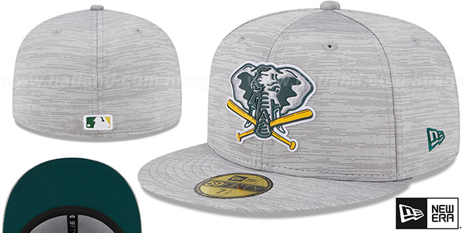 Athletics '2023 CLUBHOUSE' Heather Grey Fitted Hat by New Era