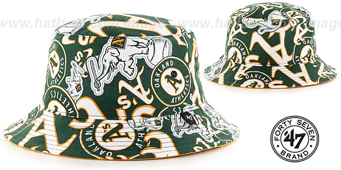 Athletics 'BRAVADO BUCKET' Hat by Twins 47 Brand