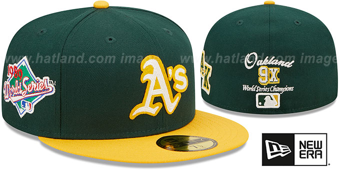 Athletics 'LETTERMAN SIDE-PATCH' Fitted Hat by New Era