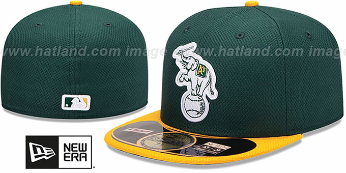 Athletics 'MLB DIAMOND ERA' 59FIFTY Green-Gold BP Hat by New Era