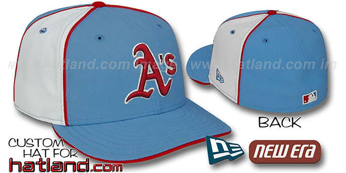 Athletics 'PINWHEEL-2' Columbia-White Fitted Hat