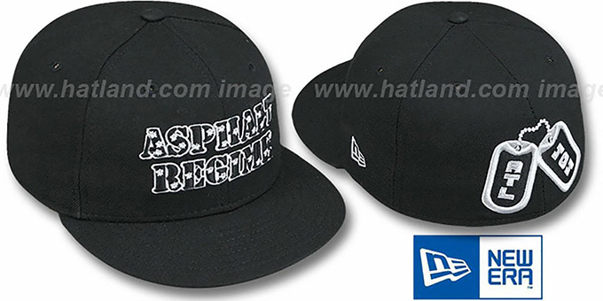 Atlanta Dog Tags 'ASPHALT REGIME' Black Fitted Hat by New Era