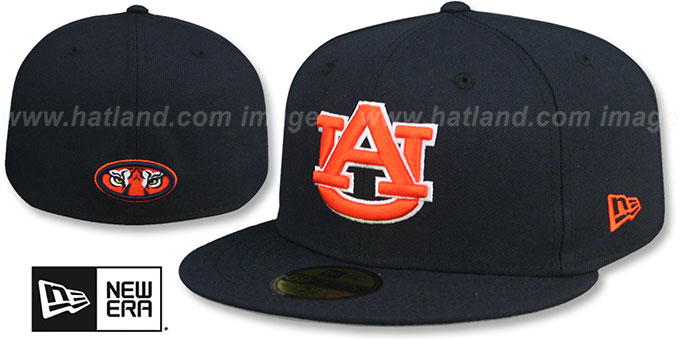 Auburn 'NCAA TEAM-BASIC' Navy Fitted Hat by New Era