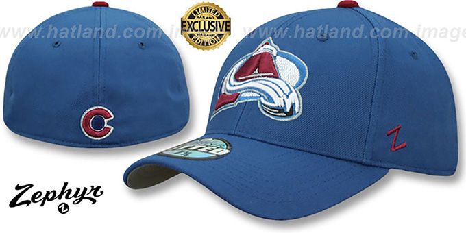 Avalanche 'SHOOTOUT' Blue Fitted Hat by Zephyr