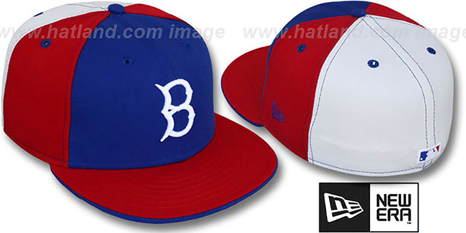 B Dodgers COOP 'PINWHEEL' Royal-Red-White Fitted Hat by New Era