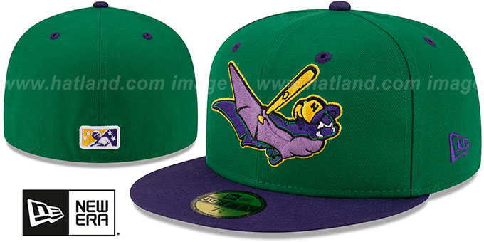 Bats 'THEME NIGHT' Green-Purple Fitted Hat by New Era