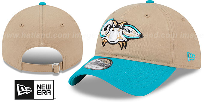 Baysox 'COPA STRAPBACK' Khaki-Teal Hat by New Era