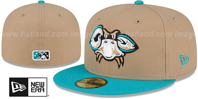 Baysox 'COPA' Tan-Teal Fitted Hat by New Era