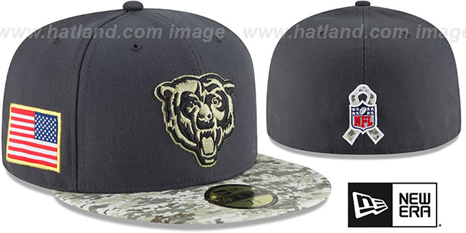 Bears '2016 SALUTE-TO-SERVICE' Grey-Desert Fitted Hat by New Era