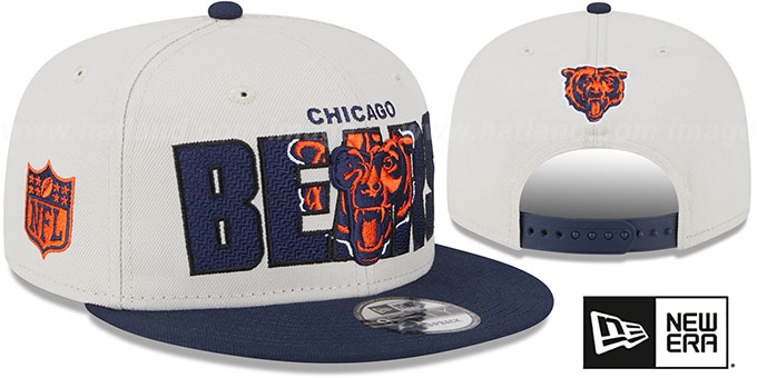 Bears 2023 'NFL DRAFT SNAPBACK' Stone-Navy Hat by New Era