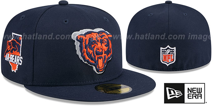 Bears 2024 'NFL DRAFT' Navy Fitted Hat by New Era