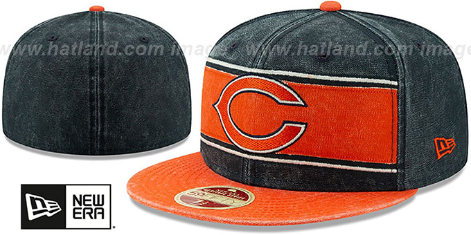 Bears 'HERITAGE BAND' Navy-Orange Fitted Hat by New Era