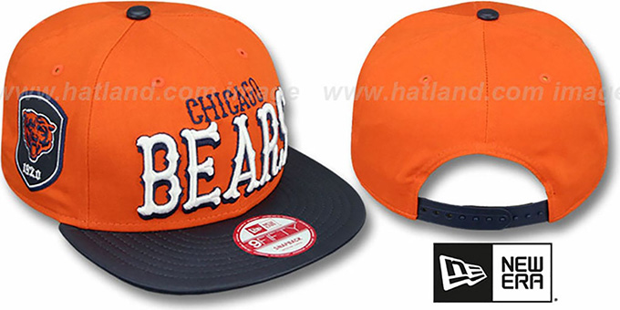 Bears 'NFL ENGLISH-WORD SNAPBACK' Orange-Navy Hat by New Era